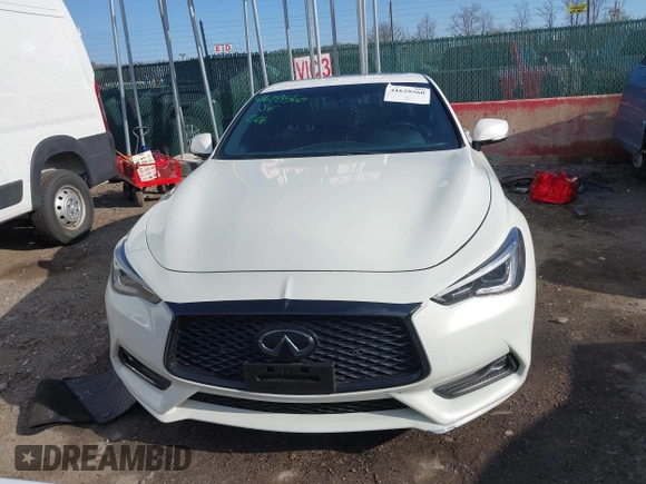 2018 Infiniti Q60 RED SPORT 400 with VIN JN1FV7EL6JM630898, listed as a IAAI auction lot 41628560 with 57,224 mi miles. Bid and sale history available at carsss.com. Image 12.
