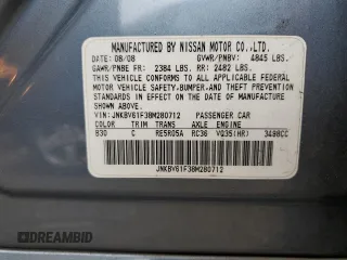2008 Infiniti G35 x with VIN JNKBV61F38M280712, listed as a Copart auction lot 75116094 with Not Provided miles and Non Repairable. Bid and sale history available at DreamBid. Image 12.
