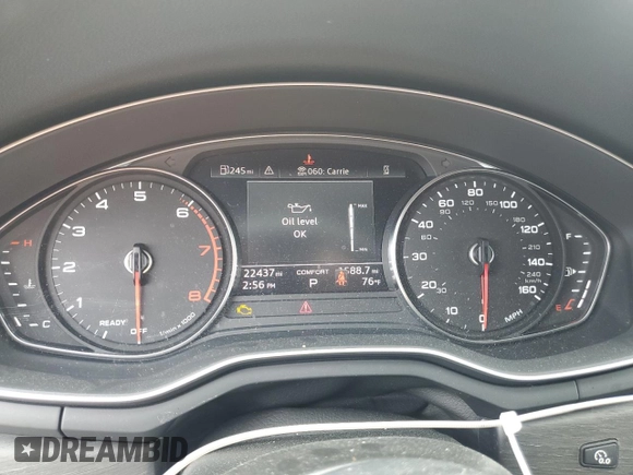 2023 Audi A5 Sportback S line Premium z VIN WAUDACF59PA061867, wystawiony jako Copart lot #56488854 z przebiegiem 22 437 mil mil oraz Szkoda całkowita • Salvage title. Historia ofert i sprzedaży dostępna na DreamBid. Obrazek 9.