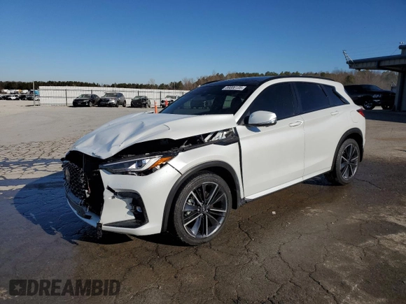 2023 Infiniti QX50 Sport with VIN 3PCAJ5FAXPF123167, listed as a Copart auction lot 89006135 with 22,493 mi miles and Salvage title. Bid and sale history available at DreamBid. Image 1.
