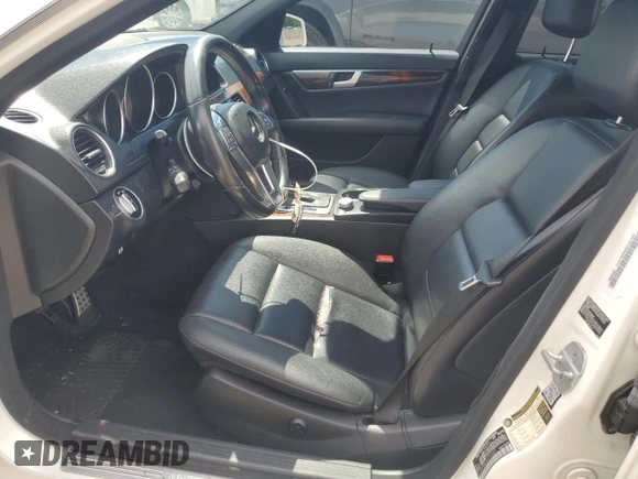 2012 Mercedes-Benz C 300 Sport with VIN WDDGF8BB9CA704373, listed as a Copart auction lot 63184325 with 86,497 mi miles and Salvage title. Bid and sale history available at DreamBid. Image 7.