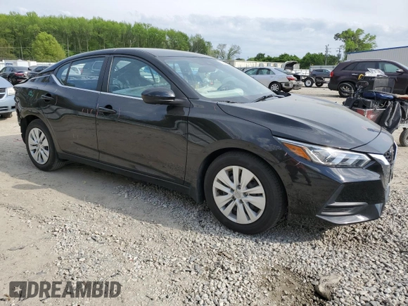 2022 Nissan Sentra S with VIN 3N1AB8BV2NY204871, listed as a Copart auction lot 53264705 with 25,446 mi miles and Salvage Title. Bid and sale history available at carsss.com. Image 4.