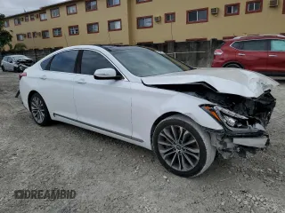 2017 Genesis G80 3.8L z VIN KMHGN4JE5HU182487, wystawiony jako Copart lot #56643395 z przebiegiem Nie podano mil oraz Szkoda całkowita • Salvage title. Historia ofert i sprzedaży dostępna na DreamBid. Obrazek 4.