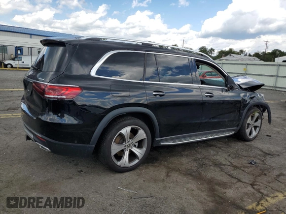 2022 Mercedes-Benz GLS 450 with VIN 4JGFF5KE5NA716162, listed as a Copart auction lot 67067154 with 64,142 mi miles and Salvage Title. Bid and sale history available at DreamBid. Image 3.