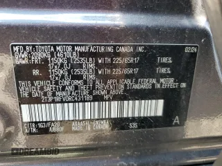 2024 Toyota RAV4 XLE with VIN 2T3P1RFV0RC431189, listed as a Copart auction lot 64742685 with 26,934 mi miles and Clean title. Bid and sale history available at DreamBid. Image 14.