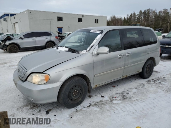 2005 Kia Sedona LX with VIN KNDUP131656722701, listed as a Copart auction lot 41604655 with 160,793 mi miles and Salvage Title. Bid and sale history available at carsss.com. Image 1.