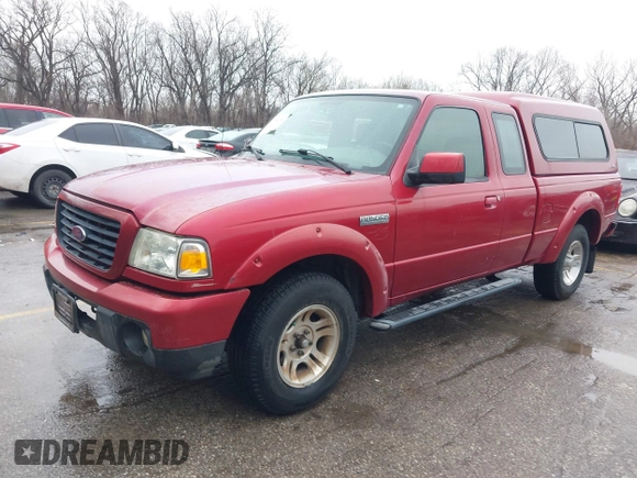 2008 Ford Ranger XL with VIN 1FTYR14E58PA42848, listed as a IAAI auction lot 41720150 with 55,376 mi miles. Bid and sale history available at carsss.com. Image 2.