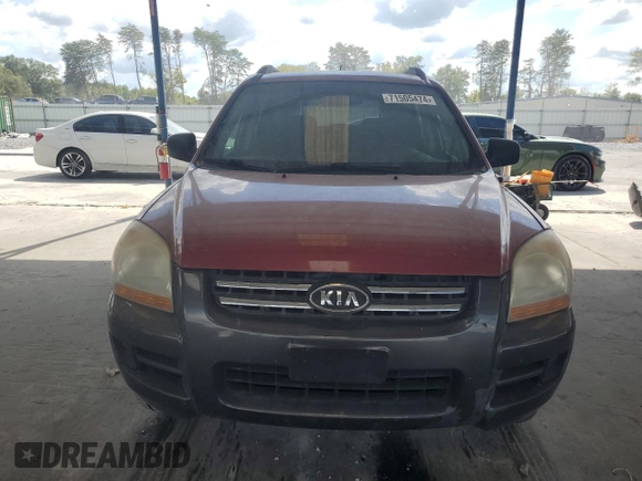 2006 Kia Sportage LX with VIN KNDJF723167175943, listed as a Copart auction lot 71505474 with Not Provided miles and Clean Title. Bid and sale history available at DreamBid. Image 5.