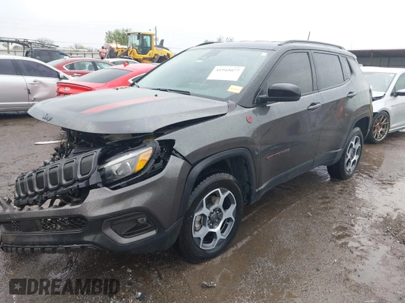 2022 Jeep Compass Trailhawk with VIN 3C4NJDDBXNT206118, listed as a IAAI auction lot 41945077 with 7,785 mi miles and . Bid and sale history available at DreamBid. Image 18.