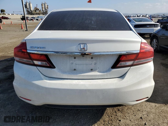 2015 Honda Civic Sedan LX with VIN 19XFB2F51FE239737, listed as a Copart auction lot 54091295 with 147,042 mi miles and Salvage Title. Bid and sale history available at carsss.com. Image 6.
