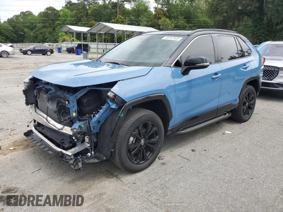 2023 Toyota RAV4 Hybrid XSE with VIN 2T3E6RFV6PW039337, listed as a Copart auction lot 58767635 with 19,126 mi miles and Salvage title. Bid and sale history available at DreamBid. Image 1.