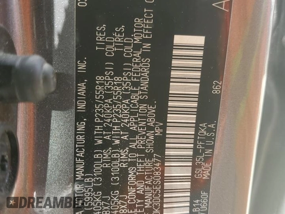 2014 Toyota Sienna Limited with VIN 5TDDK3DC5ES083477, listed as a Copart auction lot 56127375 with 131,560 mi miles and Salvage title. Bid and sale history available at DreamBid. Image 14.
