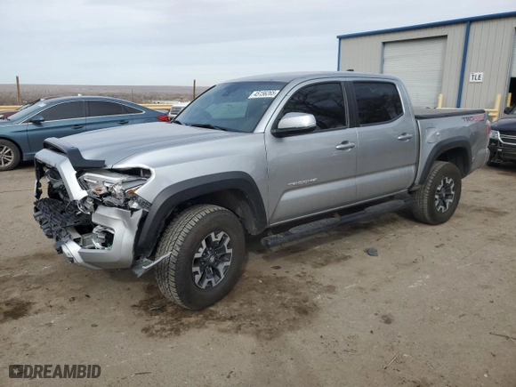 2022 Toyota Tacoma 4WD SR with VIN 3TMCZ5AN7NM476213, listed as a Copart auction lot 45156265 with 48,158 mi miles and Salvage Title. Bid and sale history available at carsss.com. Image 1.