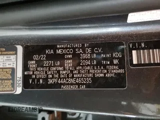 2022 Kia Forte GT with VIN 3KPF44AC8NE465235, listed as a Copart auction lot 77282544 with 16,155 mi miles and Salvage Title. Bid and sale history available at carsss.com. Image 14.
