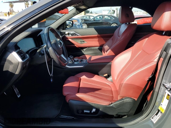 2023 BMW 4 Series M440i with VIN WBA53AT09PCM38259, listed as a Copart auction lot 44629515 with 14,621 mi miles and Salvage Title. Bid and sale history available at DreamBid. Image 7.
