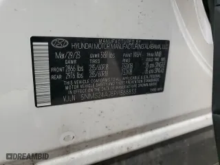 2023 Hyundai Santa Fe SEL with VIN 5NMS24AJ8PH568833, listed as a Copart auction lot 78883314 with 41,164 mi miles and Salvage Title. Bid and sale history available at carsss.com. Image 13.