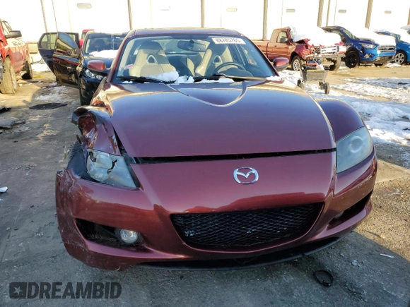 2006 Mazda RX-8 with VIN JM1FE173560205162, listed as a Copart auction lot 88785785 with Not Provided miles and Salvage Title. Bid and sale history available at DreamBid. Image 5.