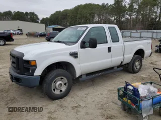 2008 Ford Super Duty F-250 SRW XL with VIN 1FTSX21528EB97391, listed as a Copart auction lot 43906675 with 265,370 mi miles and Salvage Title. Bid and sale history available at carsss.com. Image 1.