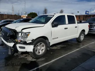 2021 Nissan Titan SV with VIN 1N6AA1EE5MN528618, listed as a Copart auction lot 48708505 with 62,850 mi miles and Salvage Title. Bid and sale history available at carsss.com. Image 1.