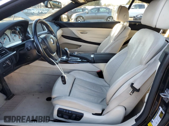 2013 BMW 6 Series 640i z VIN WBALW7C57DDX58327, wystawiony jako Copart lot #43505725 z przebiegiem 58 733 mil mil oraz Szkoda całkowita • Salvage title. Historia ofert i sprzedaży dostępna na DreamBid. Obrazek 7.