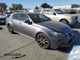 2014 Lexus GS 350 with VIN JTHBE1BL7E5034081, listed as a Copart auction lot 76626814 with 124,207 mi miles and Salvage Title. Bid and sale history available at carsss.com. Image 4.