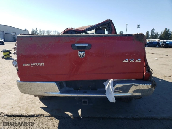 2007 Dodge Ram 2500 SLT with VIN 1D7KS28C37J564698, listed as a Copart auction lot 47464775 with 0 mi miles and Salvage Title. Bid and sale history available at carsss.com. Image 6.