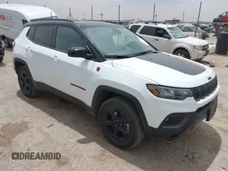 2023 Jeep Compass Trailhawk with VIN 3C4NJDDN3PT544408, listed as a IAAI auction lot 42253800 with 53,105 mi miles and . Bid and sale history available at DreamBid. Image 1.