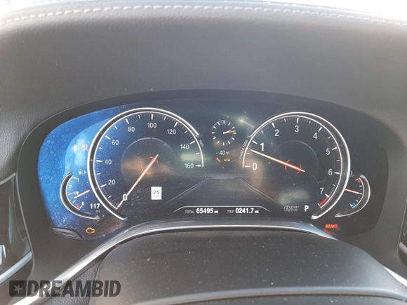 2019 BMW 7 Series 740i with VIN WBA7E2C50KB217782, listed as a Copart auction lot 39865553 with 65,495 mi miles. Bid and sale history available at carsss.com. Image 9.