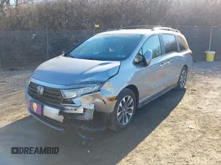 2023 Honda Odyssey EX-L with VIN 5FNRL6H68PB070545, listed as a IAAI auction lot 41331357 with 13,448 mi miles. Bid and sale history available at carsss.com. Image 6.