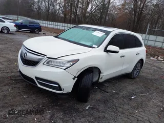 2016 Acura MDX w/Tech with VIN 5FRYD3H49GB008253, listed as a IAAI auction lot 41564115 with 127,500 mi miles. Bid and sale history available at carsss.com. Image 2.