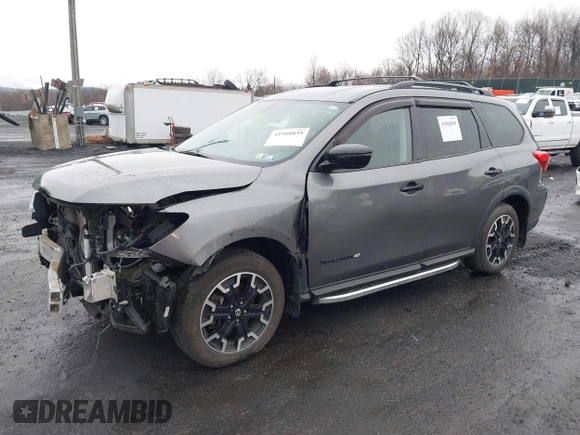 2019 Nissan Pathfinder SV with VIN 5N1DR2MMXKC614924, listed as a IAAI auction lot 41968839 with 60,651 mi miles and . Bid and sale history available at DreamBid. Image 2.