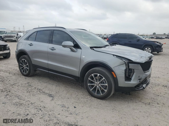 2025 Cadillac XT4 AWD Sport with VIN 1GYFZFR48SF115822, listed as a Copart auction lot 51958885 with 6,635 mi miles and Salvage Title. Bid and sale history available at carsss.com. Image 4.