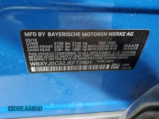 2018 BMW X2 xDrive28i z VIN WBXYJ5C32JEF72801, wystawiony jako Copart lot #56535445 z przebiegiem 45 497 mil mil oraz Szkody całkowita. Historia ofert i sprzedaży dostępna na DreamBid. Obrazek 13.