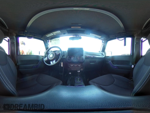 2014 Jeep Wrangler Unlimited Sahara with VIN 1C4BJWEG6EL217945, listed as a IAAI auction lot 42388477 with 61,739 mi miles and . Bid and sale history available at DreamBid. Image 19.