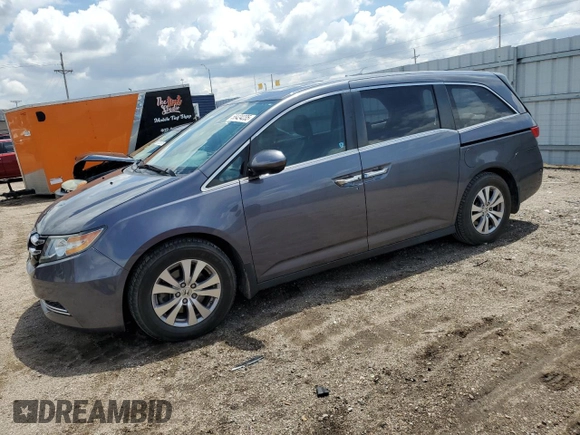 2016 Honda Odyssey EX-L z VIN 5FNRL5H65GB017067, wystawiony jako Copart lot #58424235 z przebiegiem 89 988 mil mil oraz Szkoda całkowita • Salvage title. Historia ofert i sprzedaży dostępna na DreamBid. Obrazek 1.