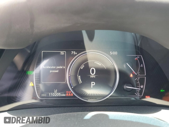 2022 Lexus ES 300h with VIN 58ADA1C14NU017588, listed as a Copart auction lot 60114915 with 110,205 mi miles and Salvage title. Bid and sale history available at DreamBid. Image 9.