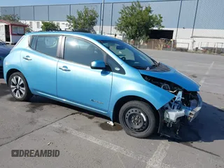 2015 Nissan LEAF S with VIN 1N4AZ0CP6FC330483, listed as a IAAI auction lot 42217559 with 35,216 mi miles and . Bid and sale history available at DreamBid. Image 1.