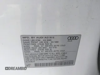 2015 Audi Q7 Premium Plus with VIN WA1LGAFE7FD030822, listed as a IAAI auction lot 41957888 with 116,476 mi miles and . Bid and sale history available at DreamBid. Image 9.