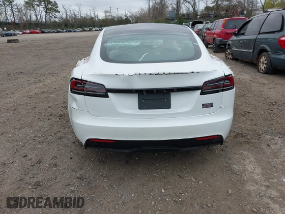 2023 Tesla Model S Plaid with VIN 5YJSA1E68PF507197, listed as a IAAI auction lot 42062258 with Not provided miles and . Bid and sale history available at DreamBid. Image 16.