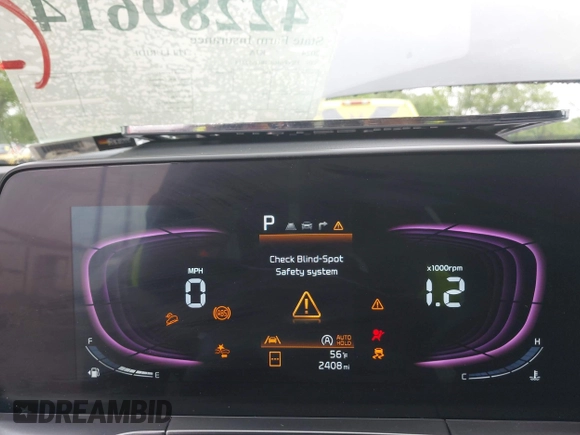 2024 Kia Telluride S with VIN 5XYP64GC3RG552314, listed as a IAAI auction lot 42289614 with 2,408 mi miles and . Bid and sale history available at DreamBid. Image 7.