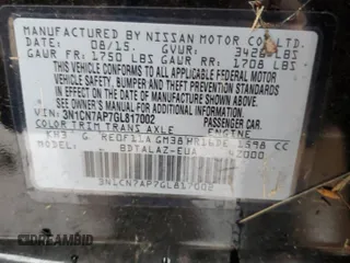 2016 Nissan Versa SV z VIN 3N1CN7AP7GL817002, wystawiony jako Copart lot #41481375 z przebiegiem 161 411 mil mil oraz Czysty tytuł • Clean title. Historia ofert i sprzedaży dostępna na DreamBid. Obrazek 24.