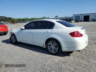 2012 Infiniti G25 Journey with VIN JN1DV6AP2CM701169, listed as a Copart auction lot 52416485 with 147,748 mi miles and Salvage Title. Bid and sale history available at DreamBid. Image 2.