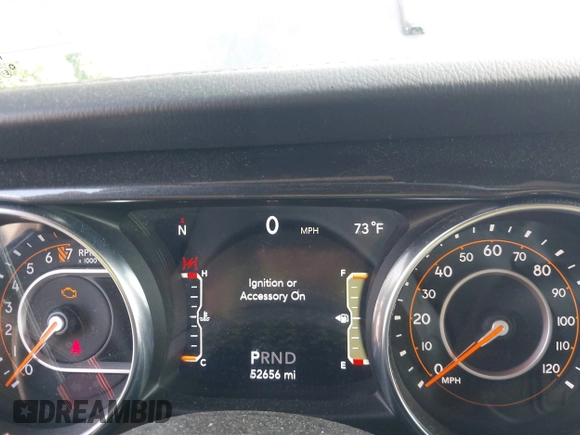 2020 Jeep Wrangler Unlimited Sahara High Altitude with VIN 1C4HJXEGXLW182581, listed as a IAAI auction lot 42612084 with 52,656 mi miles and . Bid and sale history available at DreamBid. Image 7.