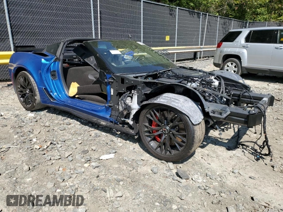 2015 Chevrolet Corvette Z06 3LZ with VIN 1G1YT2D61F5600180, listed as a Copart auction lot 70752014 with 0 mi miles and Salvage Title. Bid and sale history available at carsss.com. Image 4.