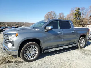 2024 Chevrolet Silverado 1500 LTZ with VIN 1GCUDGE81RZ243550, listed as a Copart auction lot 83955354 with 15,828 mi miles and Salvage Title. Bid and sale history available at DreamBid. Image 1.