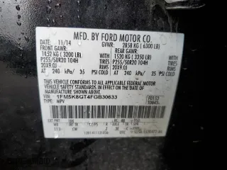2015 Ford Explorer Sport with VIN 1FM5K8GT4FGB30633, listed as a Copart auction lot 46687275 with 127,443 mi miles and Salvage Title. Bid and sale history available at carsss.com. Image 12.