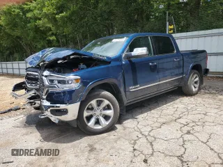 2022 Ram 1500 Limited with VIN 1C6SRFHT4NN164627, listed as a Copart auction lot 61274095 with 37,403 mi miles and Salvage title. Bid and sale history available at DreamBid. Image 1.