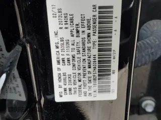 2017 Acura TLX V6 w/Technology Pkg with VIN 19UUB2F57HA006444, listed as a Copart auction lot 42052155 with 146,212 mi miles and Salvage Title. Bid and sale history available at carsss.com. Image 14.