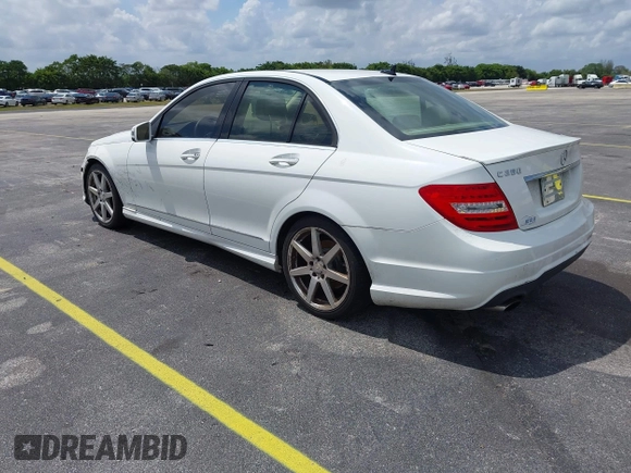2014 Mercedes-Benz C 250 Sport with VIN WDDGF4HB0EG255701, listed as a IAAI auction lot 42213602 with 107,102 mi miles and . Bid and sale history available at carsss.com. Image 3.
