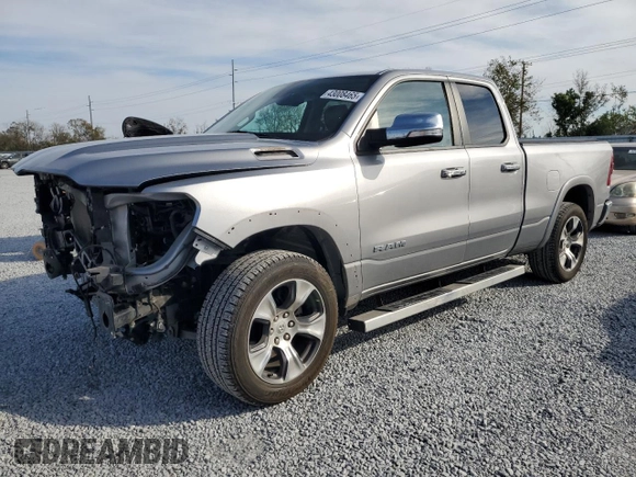 2020 Ram 1500 Laramie with VIN 1C6SRFDTXLN165641, listed as a Copart auction lot 43008465 with 67,166 mi miles and Non Repairable. Bid and sale history available at carsss.com. Image 1.